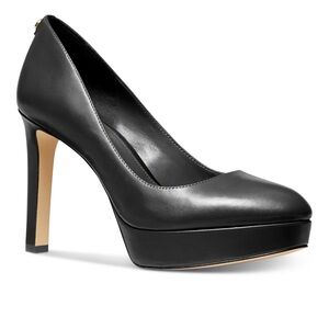 Michael Kors Black Leather Platform Chantal Pump. Size 8.5. New in box